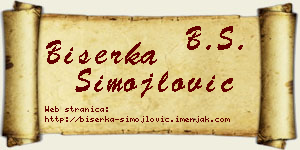 Biserka Simojlović vizit kartica